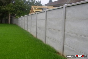 clôture de jardin en bloc béton