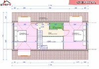 plan de l'étage de la maison inviduelle modèle SEMRA