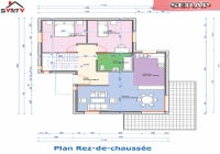 plan du rdc de la maison inviduelle modèle SERAP
