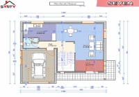 plan du rdc de la maison inviduelle modèle SEVEN