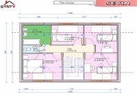 plan de l'étage de la maison inviduelle modèle SEVIN